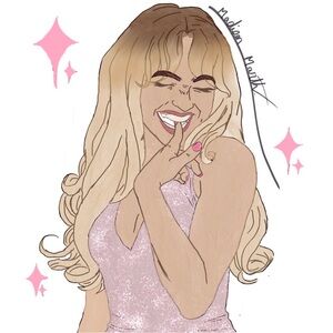 Sparkling Pink Dress Illustration